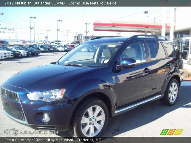 2012 Mitsubishi Outlander SE AWD in Cosmic Blue Metallic