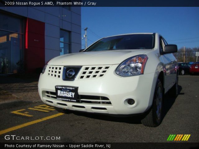2009 Nissan Rogue S AWD in Phantom White