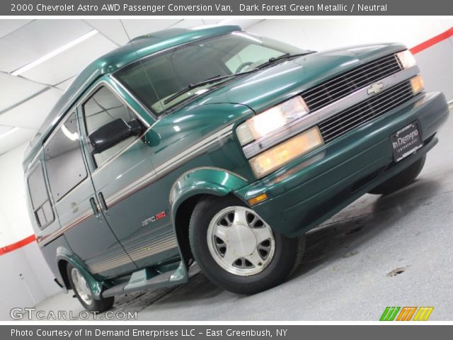 2000 Chevrolet Astro AWD Passenger Conversion Van in Dark Forest Green Metallic