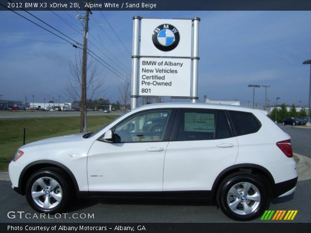 2012 BMW X3 xDrive 28i in Alpine White