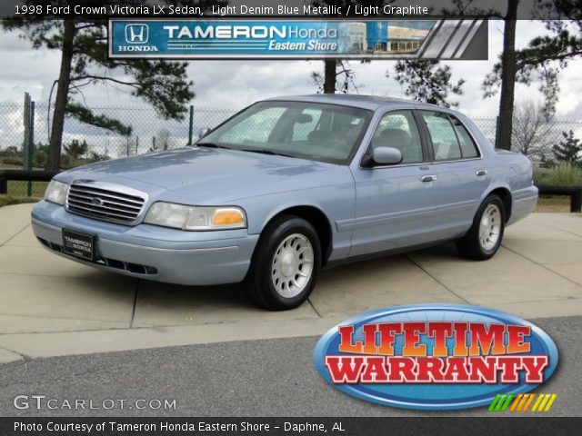 1998 Ford Crown Victoria LX Sedan in Light Denim Blue Metallic