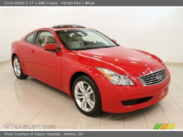 2010 Infiniti G 37 x AWD Coupe in Vibrant Red