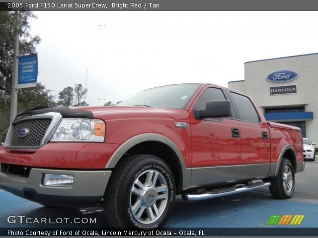 2005 Ford F150 Lariat SuperCrew in Bright Red