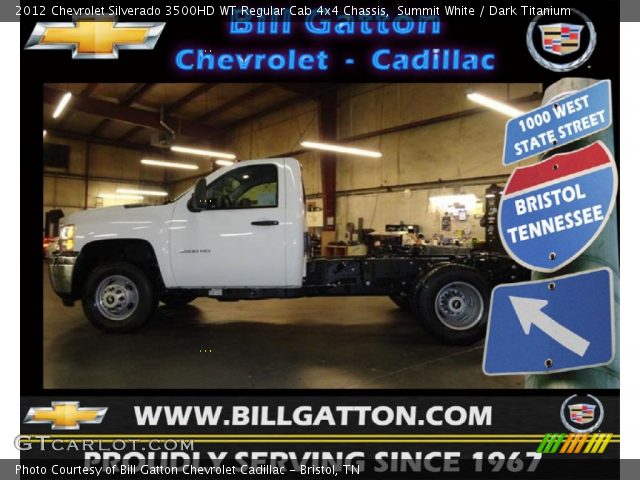 2012 Chevrolet Silverado 3500HD WT Regular Cab 4x4 Chassis in Summit White