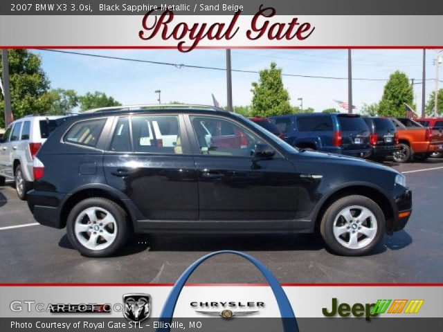 2007 BMW X3 3.0si in Black Sapphire Metallic