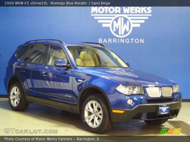 2009 BMW X3 xDrive30i in Montego Blue Metallic
