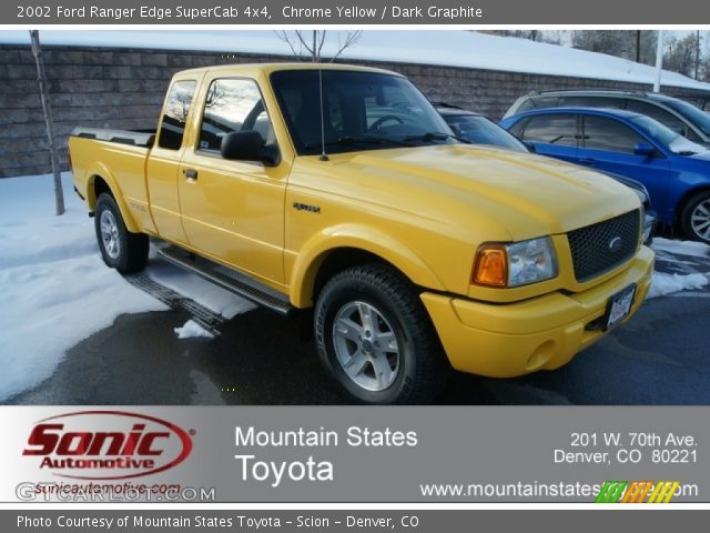 2002 Ford Ranger Edge SuperCab 4x4 in Chrome Yellow
