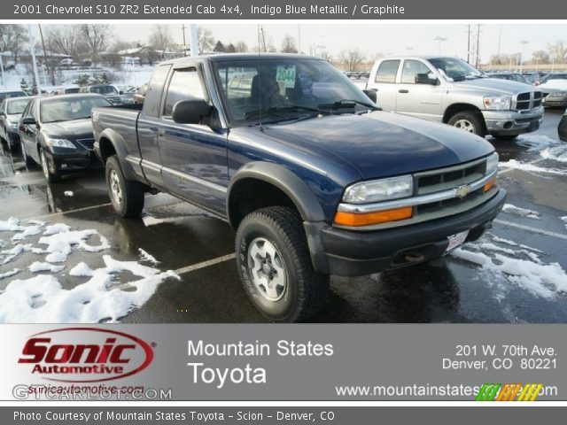 2001 Chevrolet S10 ZR2 Extended Cab 4x4 in Indigo Blue Metallic