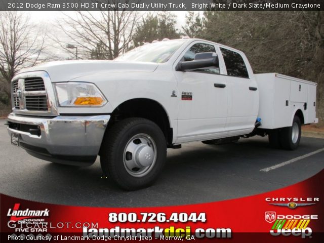 2012 Dodge Ram 3500 HD ST Crew Cab Dually Utility Truck in Bright White