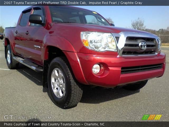 2007 Toyota Tacoma V6 PreRunner TRD Double Cab in Impulse Red Pearl