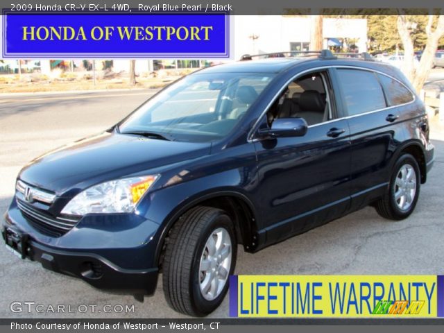 2009 Honda CR-V EX-L 4WD in Royal Blue Pearl