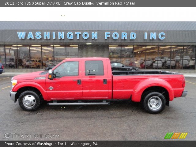 2011 Ford F350 Super Duty XLT Crew Cab Dually in Vermillion Red