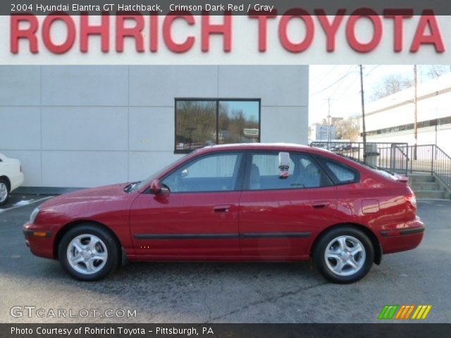 2004 Hyundai Elantra GT Hatchback in Crimson Dark Red