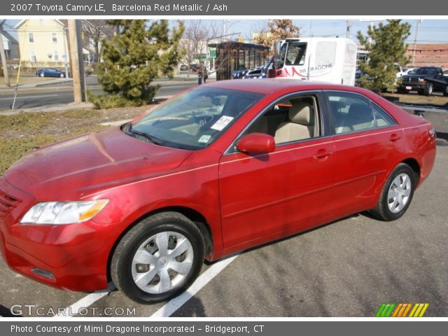 2007 Toyota Camry LE in Barcelona Red Metallic