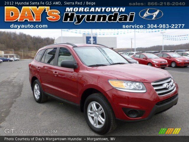2012 Hyundai Santa Fe GLS AWD in Sierra Red