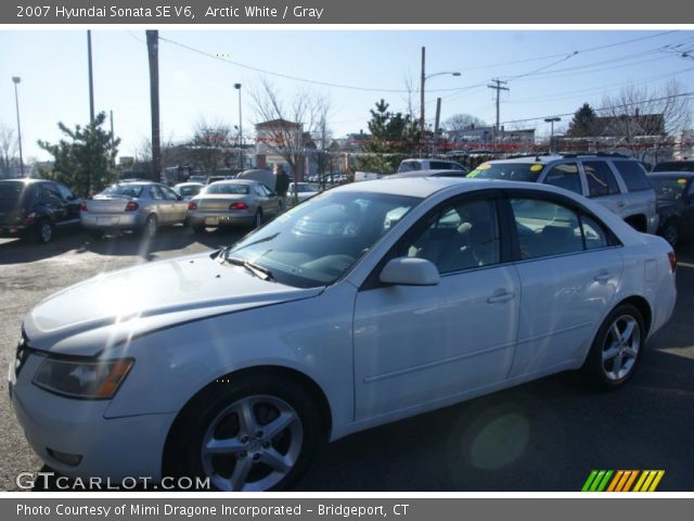 2007 Hyundai Sonata SE V6 in Arctic White