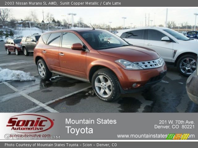 2003 Nissan Murano SL AWD in Sunlit Copper Metallic