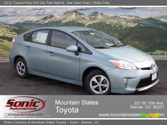 2012 Toyota Prius 3rd Gen Two Hybrid in Sea Glass Pearl