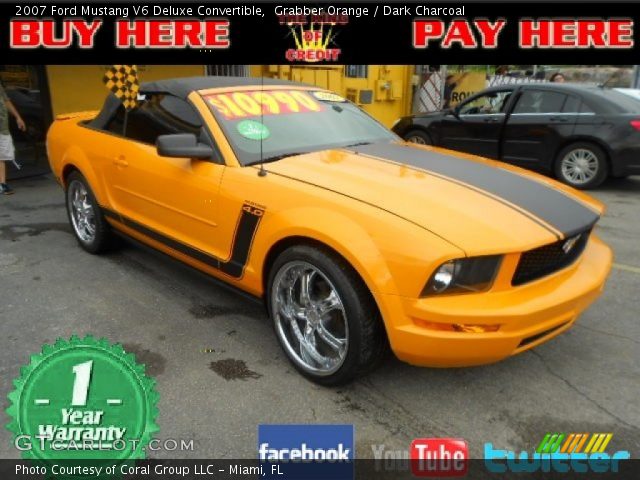 2007 Ford Mustang V6 Deluxe Convertible in Grabber Orange