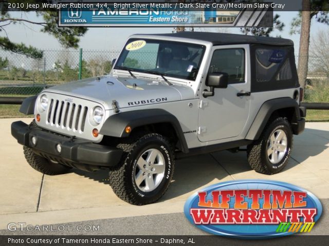 2010 Jeep Wrangler Rubicon 4x4 in Bright Silver Metallic