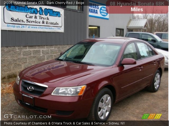 2008 Hyundai Sonata GLS in Dark Cherry Red
