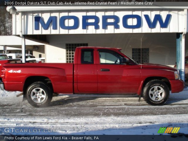 2006 Dodge Dakota SLT Club Cab 4x4 in Inferno Red Crystal Pearl