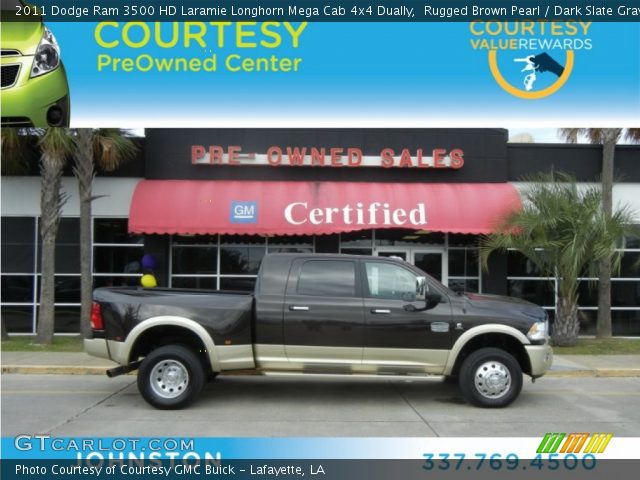2011 Dodge Ram 3500 HD Laramie Longhorn Mega Cab 4x4 Dually in Rugged Brown Pearl