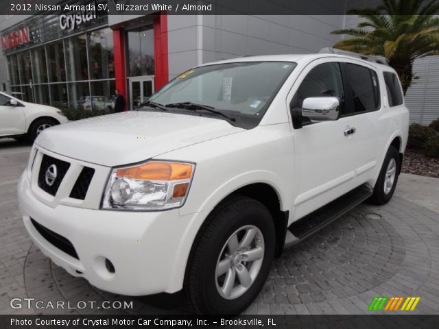 2012 Nissan Armada SV in Blizzard White