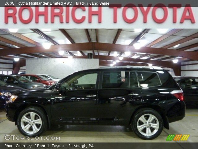 2008 Toyota Highlander Limited 4WD in Black