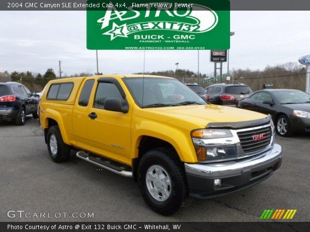 2004 GMC Canyon SLE Extended Cab 4x4 in Flame Yellow