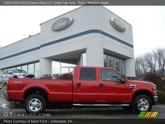 2009 Ford F350 Super Duty XLT Crew Cab 4x4 in Red