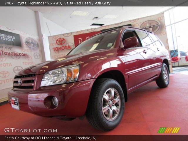 2007 Toyota Highlander V6 4WD in Salsa Red Pearl