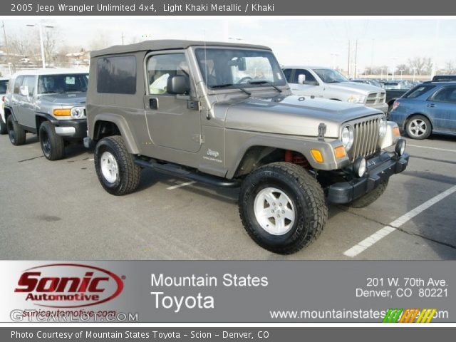 2005 Jeep Wrangler Unlimited 4x4 in Light Khaki Metallic