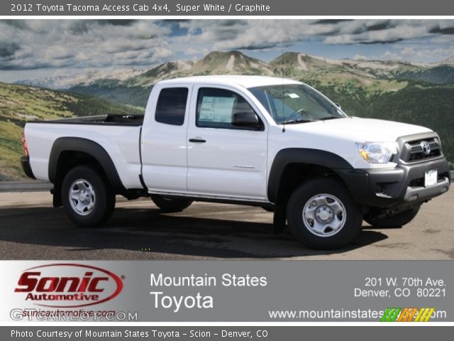2012 Toyota Tacoma Access Cab 4x4 in Super White