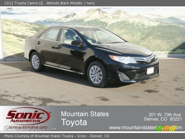 2012 Toyota Camry LE in Attitude Black Metallic
