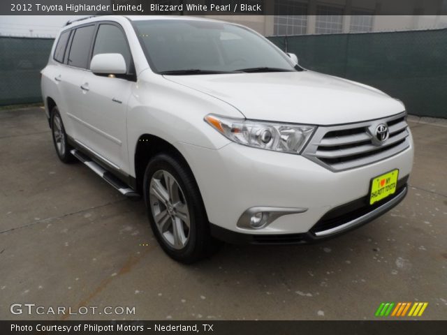 2012 Toyota Highlander Limited in Blizzard White Pearl