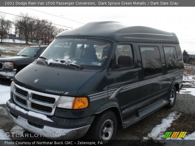 2001 Dodge Ram Van 1500 Passenger Conversion in Dark Spruce Green Metallic