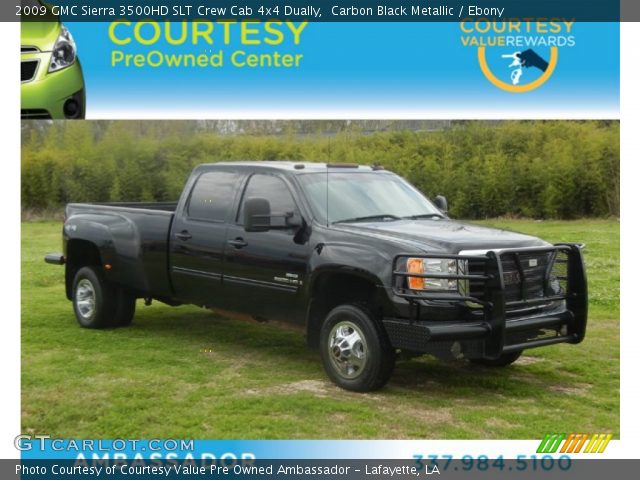2009 GMC Sierra 3500HD SLT Crew Cab 4x4 Dually in Carbon Black Metallic