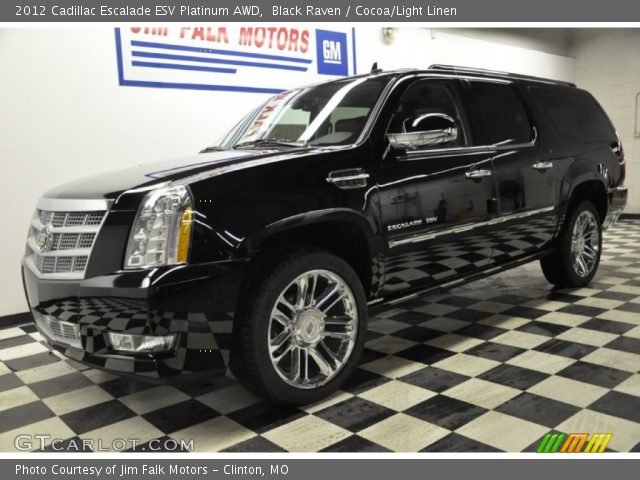 2012 Cadillac Escalade ESV Platinum AWD in Black Raven