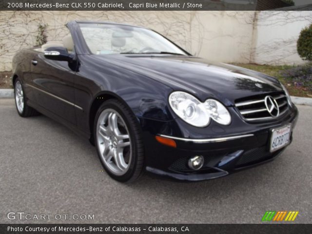 2008 Mercedes-Benz CLK 550 Cabriolet in Capri Blue Metallic