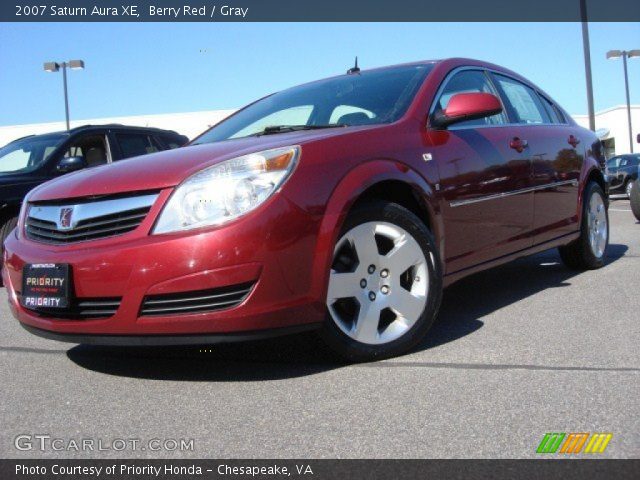 2007 Saturn Aura XE in Berry Red