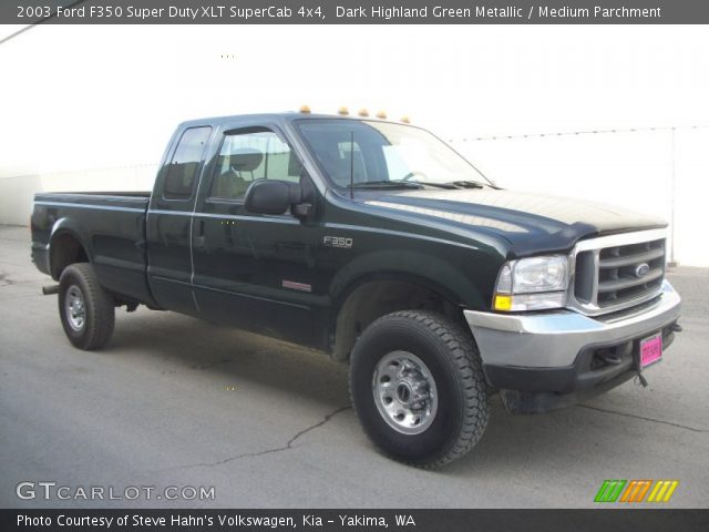 2003 Ford F350 Super Duty XLT SuperCab 4x4 in Dark Highland Green Metallic
