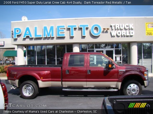 2008 Ford F450 Super Duty Lariat Crew Cab 4x4 Dually in Dark Toreador Red Metallic