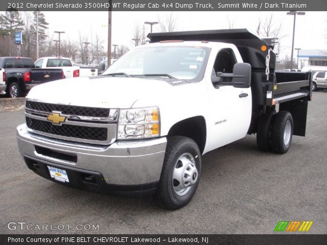 2012 Chevrolet Silverado 3500HD WT Regular Cab 4x4 Dump Truck in Summit White