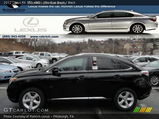 2012 Lexus RX 350 AWD in Obsidian Black