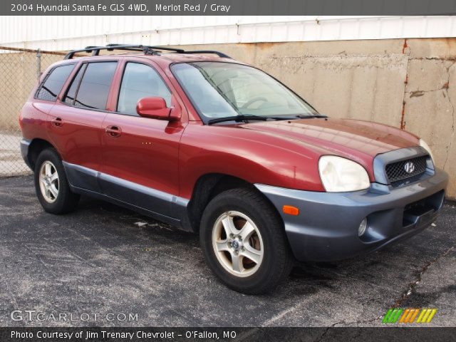 2004 Hyundai Santa Fe GLS 4WD in Merlot Red
