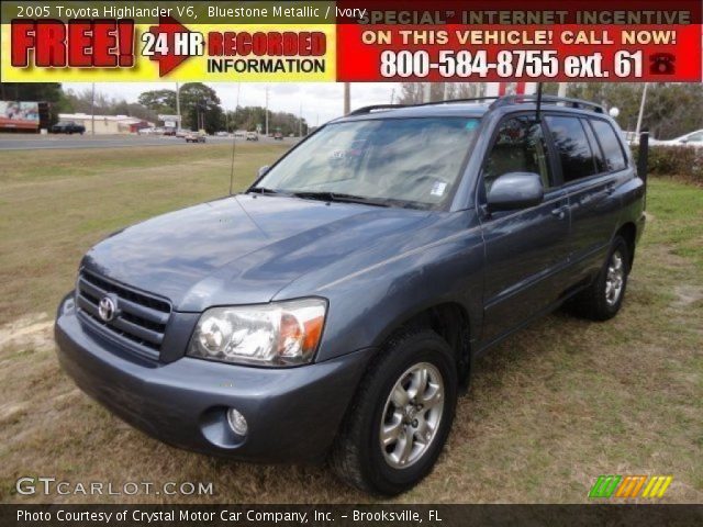 2005 Toyota Highlander V6 in Bluestone Metallic