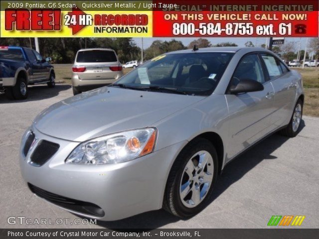 2009 Pontiac G6 Sedan in Quicksilver Metallic