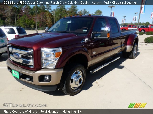 2012 Ford F350 Super Duty King Ranch Crew Cab 4x4 Dually in Autumn Red