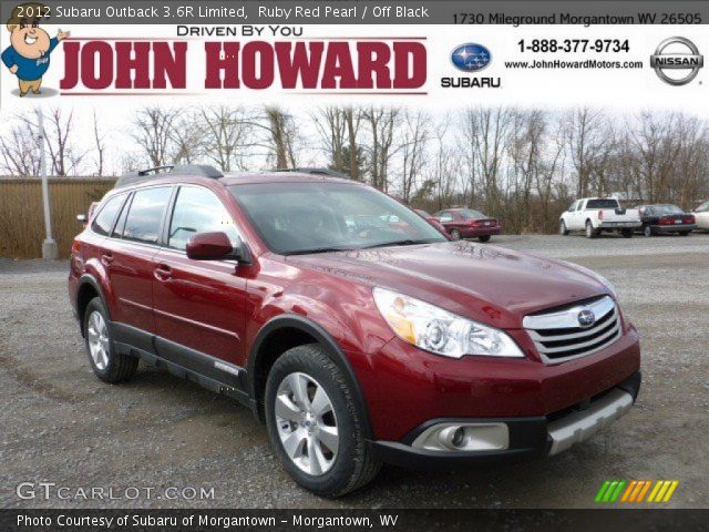 2012 Subaru Outback 3.6R Limited in Ruby Red Pearl